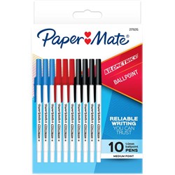 PAPERMATE KILOMETRICO BALL PEN Assorted Pack10